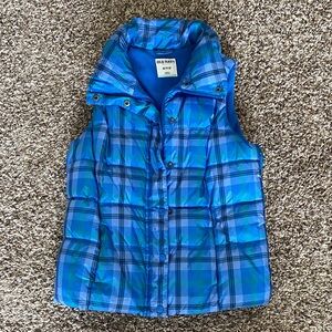 ❄️ Old Navy Vibrant Blue Checkered Vest
